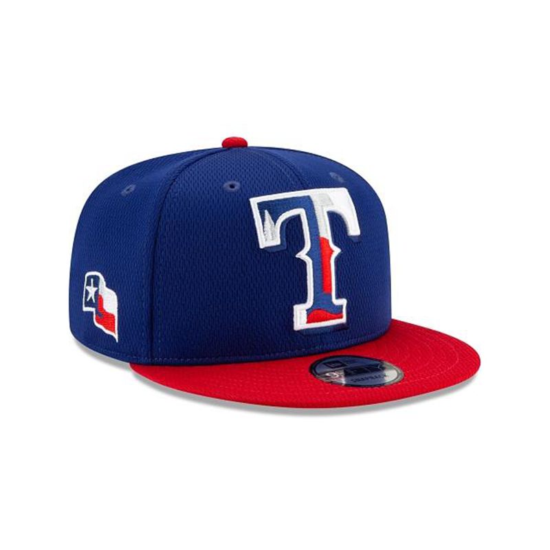 MLB Texas Rangers Batting Practice 9Fifty Snapback (DKL7825) - Blue New Era Caps